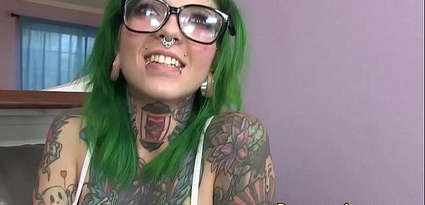  Emo alt whore pov cumshot